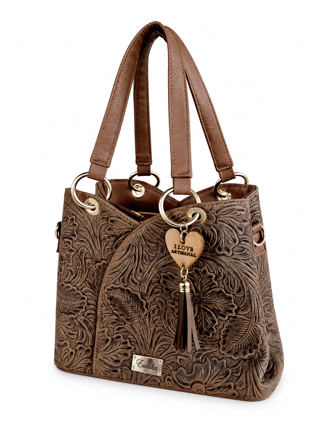 Exotika Premium Handmade Leather Tote Bag Side